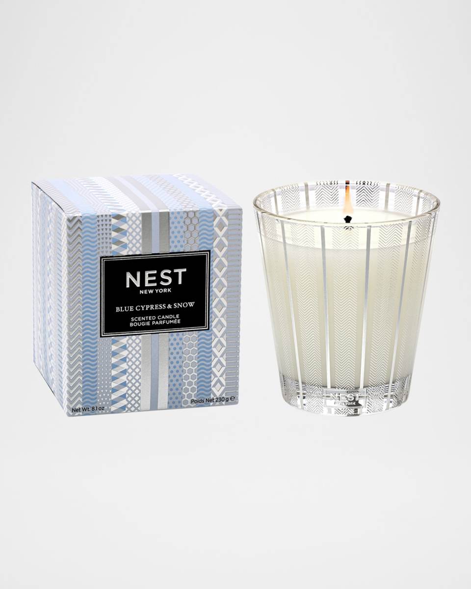 8.1 oz. Blue Cypress and Snow Classic Candle